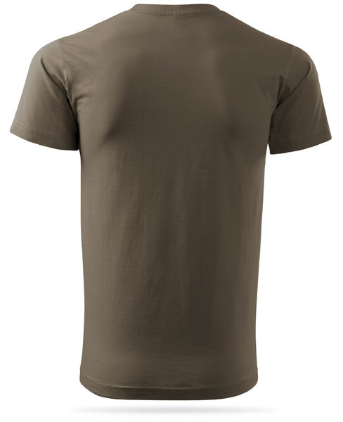 Brązowa męska koszulka T-shirt z własnym nadrukiem 