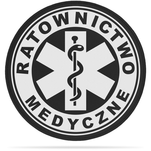 RATOWNICTWO MEDYCZNE naszywka odblaskowa + eskulap
