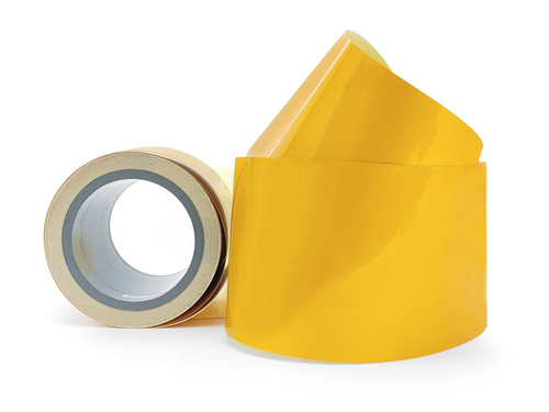 Odblaskowa taśma samoprzylepna żółta 10 cm