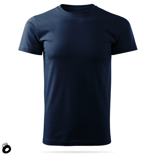 Męska koszulka bawełniana T-shirt - granatowa