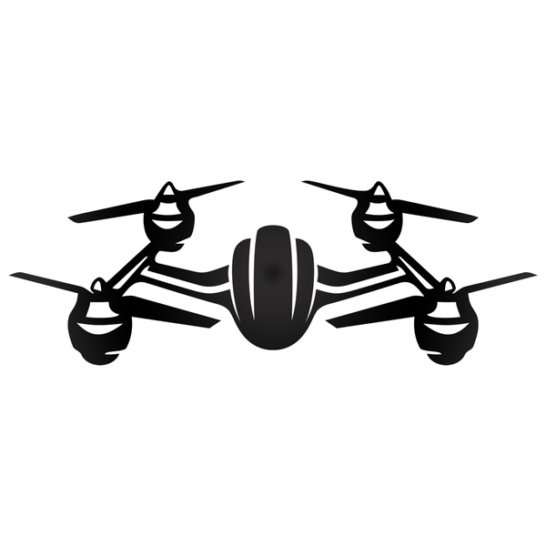 DRON 2 odblaskowa naklejka na auto czarna