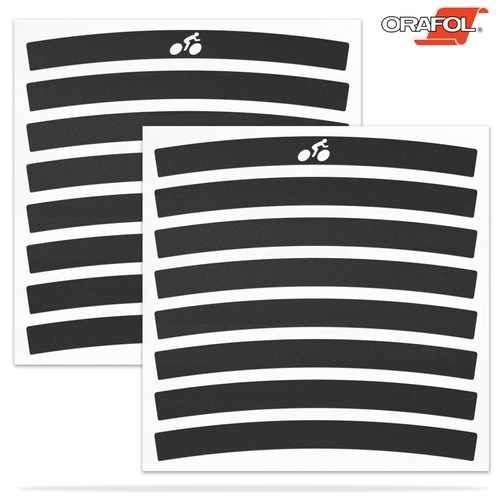 Zestaw 16 naklejek odblaskowych na koło - kolor czarny