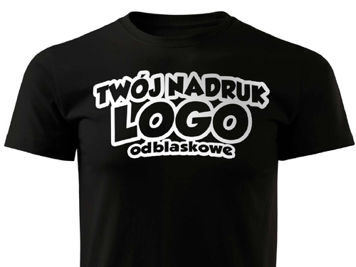 Czarna męska koszulka T-shirt z własnym nadrukiem