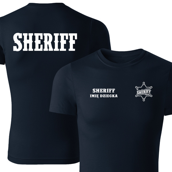 Dziecięca koszulka - nadruk SHERIFF i imię dziecka