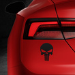 PUNISHER odblaskowa naklejka - czarna