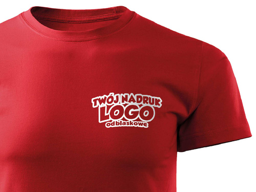 Czerwona męska koszulka T-shirt z własnym nadrukiem