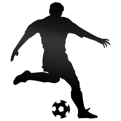 PIŁKARZ odblaskowa naklejka na auto czarna
