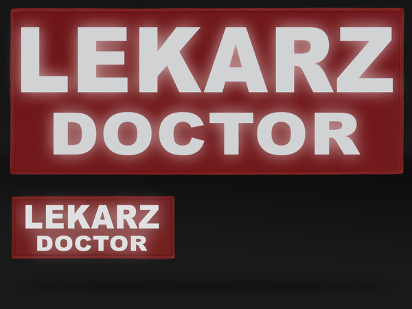 LEKARZ DOCTOR zestaw naszywek odblaskowych