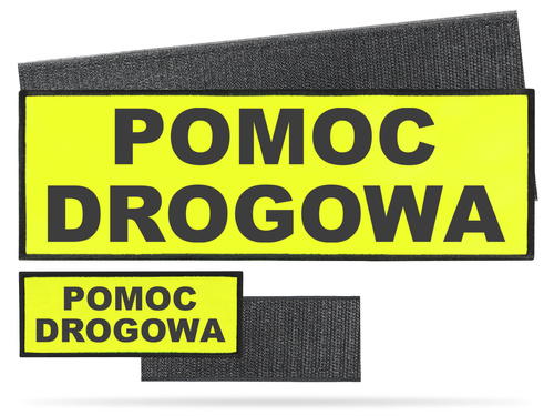 POMOC DROGOWA zestaw naszywek odblaskowych