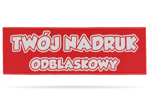 Naszywka odblaskowa z własnym napisem lub logo