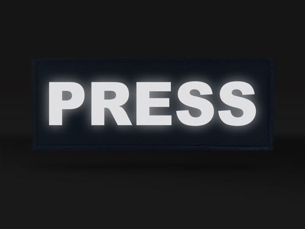 PRESS emblemat odblaskowy