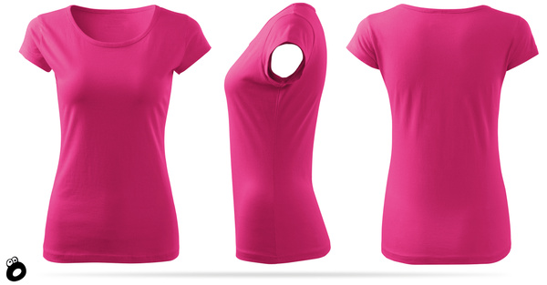 Damska koszulka bawełniana - kolor różowy