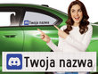 Naklejka z logiem DISCORD i Twoją nazwą social mediów - czarny odblask