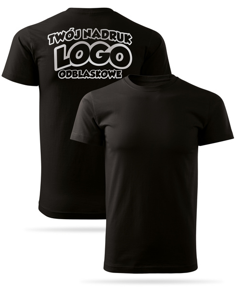 Czarna męska koszulka T-shirt z własnym nadrukiem 