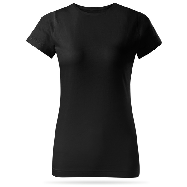 Damska koszulka bawełniana T-shirt - kolor czarny