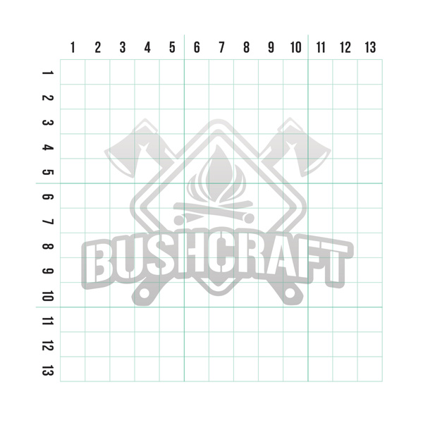 BUSHCRAFT odblaskowa naklejka na auto srebrna