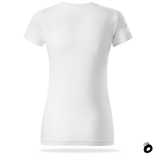 Damska bawełniana koszulka T-shirt z własnym nadrukiem - kolor biały