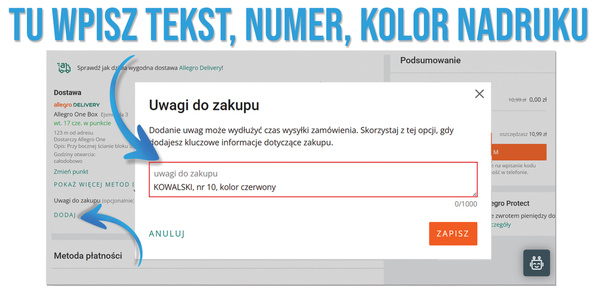 Bawełniana koszulka męska T-shirt z TWOIM NAPISEM I NUMEREM