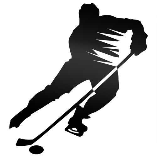 HOKEJ odblaskowa naklejka na auto czarna