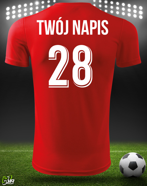 Sportowa koszulka termoaktywna T-shirt z TWOIM NAPISEM I NUMEREM