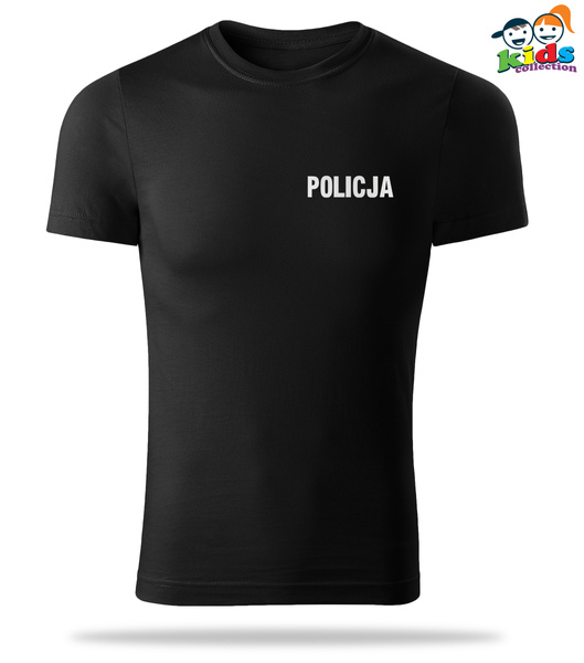 Dziecięca koszulka z nadrukiem odblaskowym POLICJA