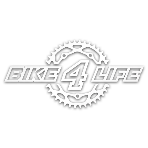 BIKE 4 LIFE odblaskowa naklejka na auto srebrna