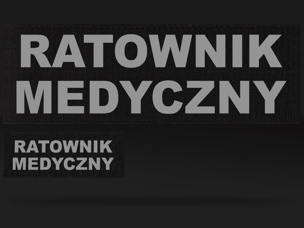 RATOWNIK MEDYCZNY zestaw emblematów odblaskowych