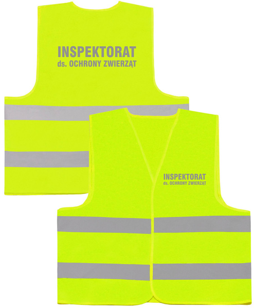 INSPEKTORAT ds. OCHRONY ZWIERZĄT kamizelka odblaskowa