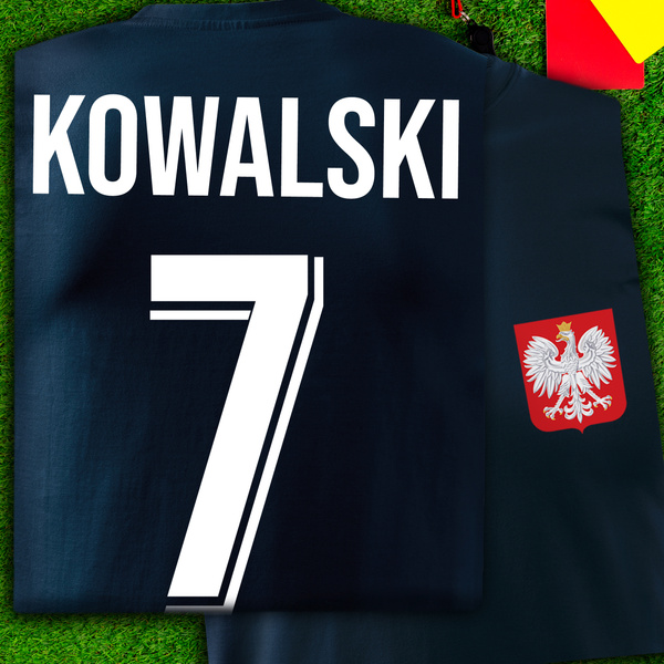 Bawełniana koszulka męska T-shirt z TWOIM NAPISEM I NUMEREM