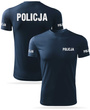 Granatowa koszulka termoaktywna nadruk POLICJA