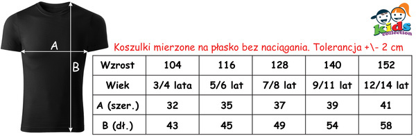 Dziecięca koszulka z nadrukiem odblaskowym POLICJA