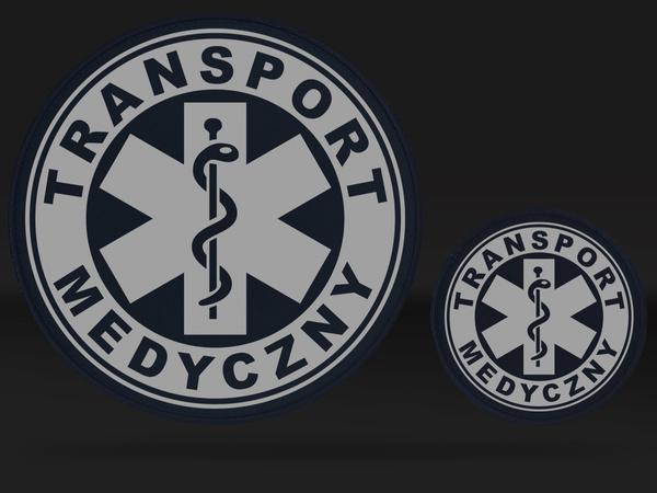 TRANSPORT MEDYCZNY zestaw emblematów odblaskowych