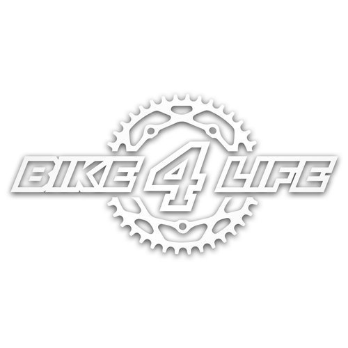 BIKE 4 LIFE odblaskowa naklejka na auto srebrna