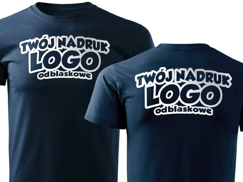 Koszulka T-shirt z własnym nadrukiem - granatowa