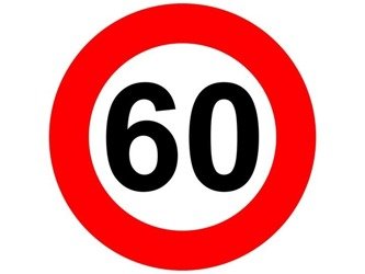 Naklejka znak ograniczenie prędkości 60 km/h