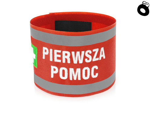 Odblaskowa opaska PIERWSZA POMOC - 10 cm