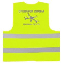 Operator drona 4 kamizelka odblaskowa żółta neonowa