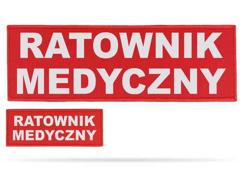 RATOWNIK MEDYCZNY zestaw naszywek odblaskowych