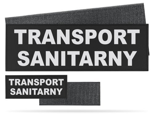 TRANSPORT SANITARNY zestaw naszywek odblaskowych