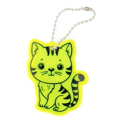 Zawieszka odblaskowa – kotek żółty
