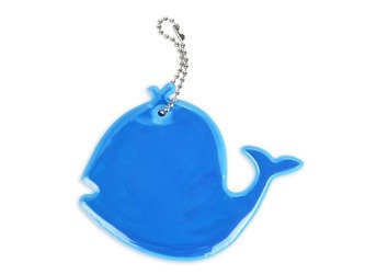 Zawieszka odblaskowa – wieloryb niebieski