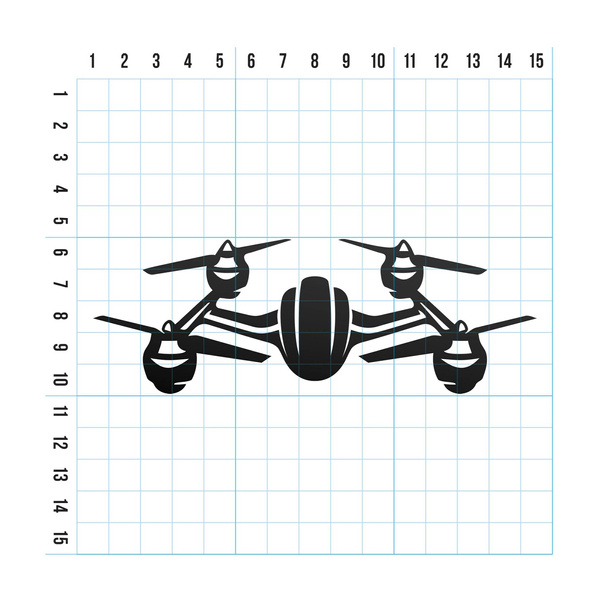 DRON 2 odblaskowa naklejka na auto czarna