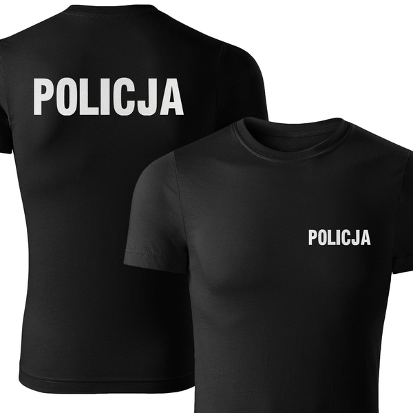 Dziecięca koszulka z nadrukiem odblaskowym POLICJA