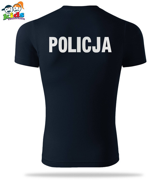 Dziecięca koszulka z nadrukiem odblaskowym POLICJA