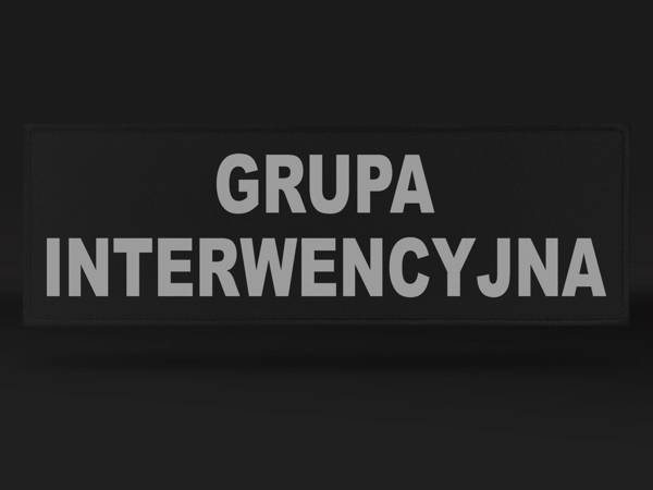 GRUPA INTERWENCYJNA naszywka odblaskowa