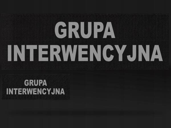 GRUPA INTERWENCYJNA zestaw emblematów odblaskowych