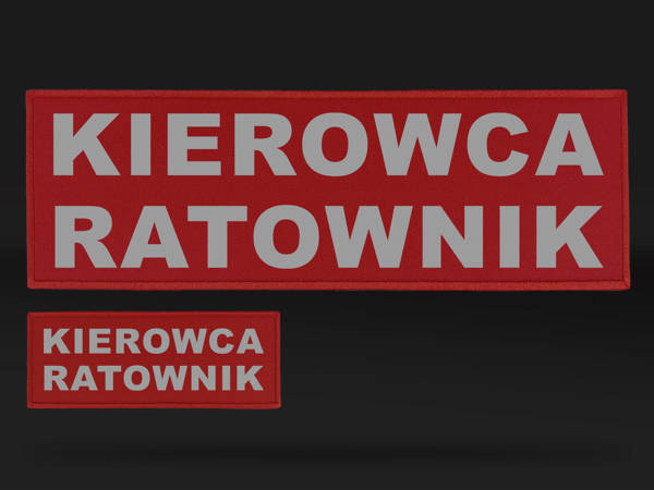 KIEROWCA RATOWNIK zestaw naszywek odblaskowych