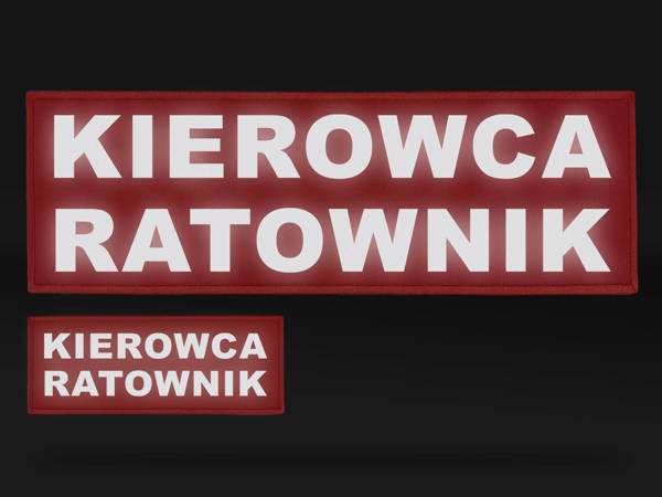 KIEROWCA RATOWNIK zestaw naszywek odblaskowych