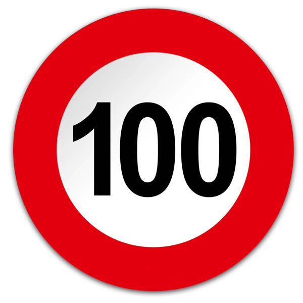 Naklejka znak ograniczenie prędkości 100 km/h