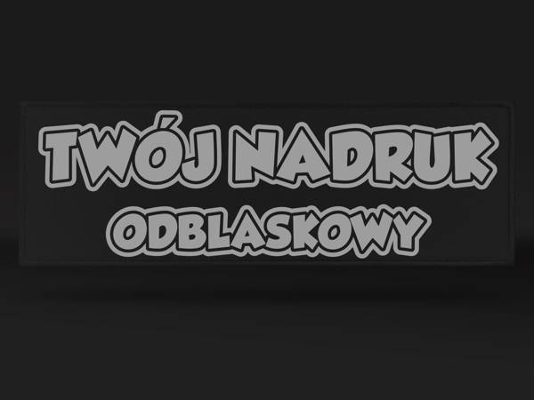 Naszywka odblaskowa z własnym napisem lub logo